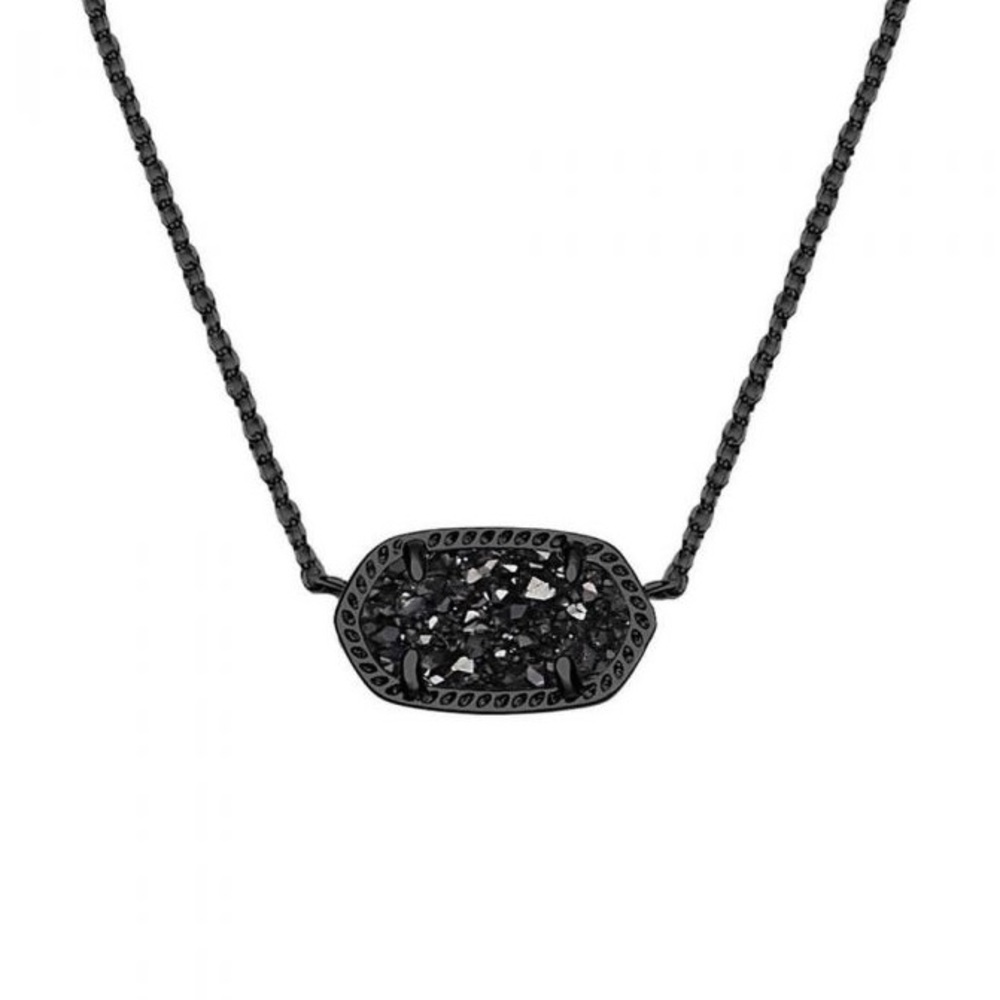 Kendra Scott Elisa drusy black necklace
